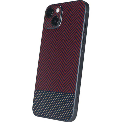 Blocked Polka Dot Chevron iPhone 13 Skin